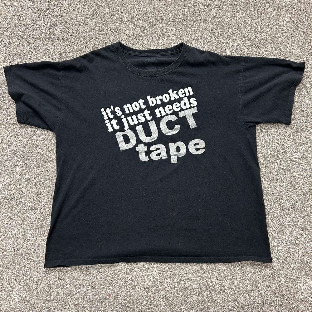 Lifestyle Classics Shirt Mens XL Black Duct Tape Funny Graphic Tee T-Shirt